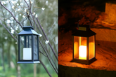 2-Pack Outdoor Solar Garden Lanterns – Candle Flicker Effect – Waterproof